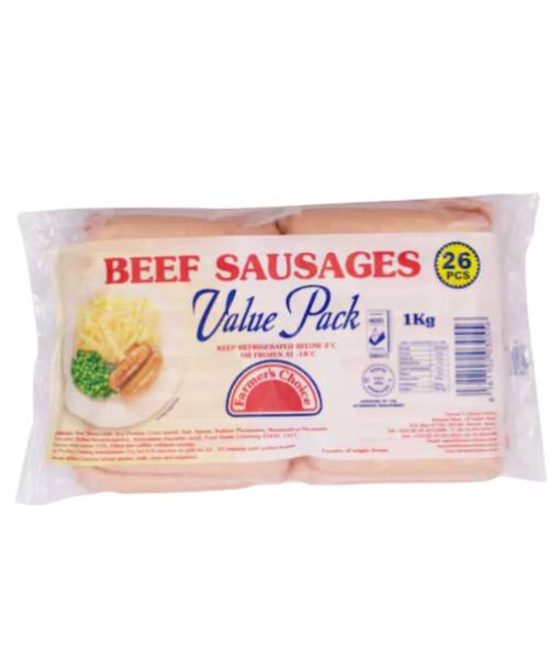 Beef Sausages Value Pack 1kg - Farmers Choice - Image 3